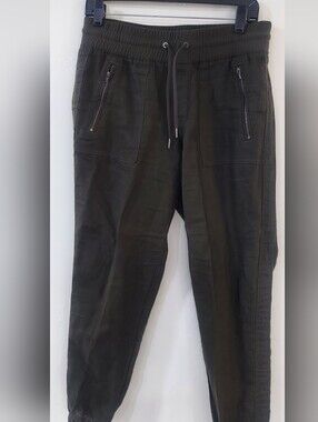 Athleta Black Zip-Pocket Drawstring Joggers